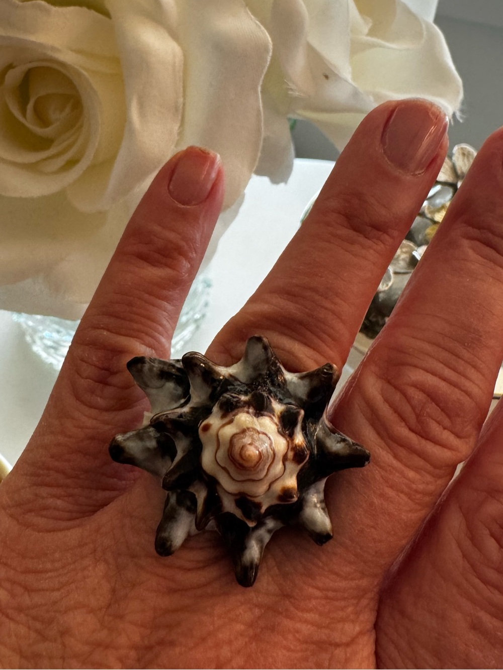 Handcrafted Sea Shell Statement Ring